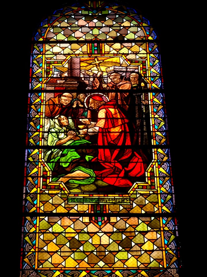 Vitrail, église de Blamont, Blamont, Doubs 