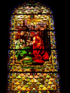 Vitrail, église de Blamont, Blamont, Doubs 