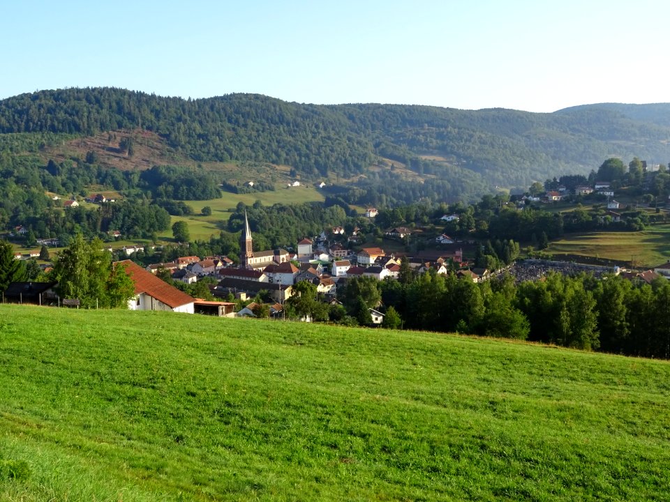 Vue générale de St-Maurice-sur-Moselle, dans les premiers … 