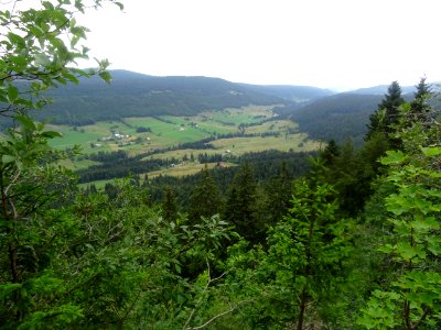 Vue sur la vallée de Mijoux, depuis la route du Col de la … 