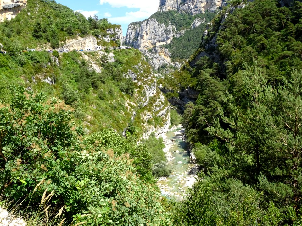 Du sentier Martel, vue sur les eaux turquoises du Verdon, … 