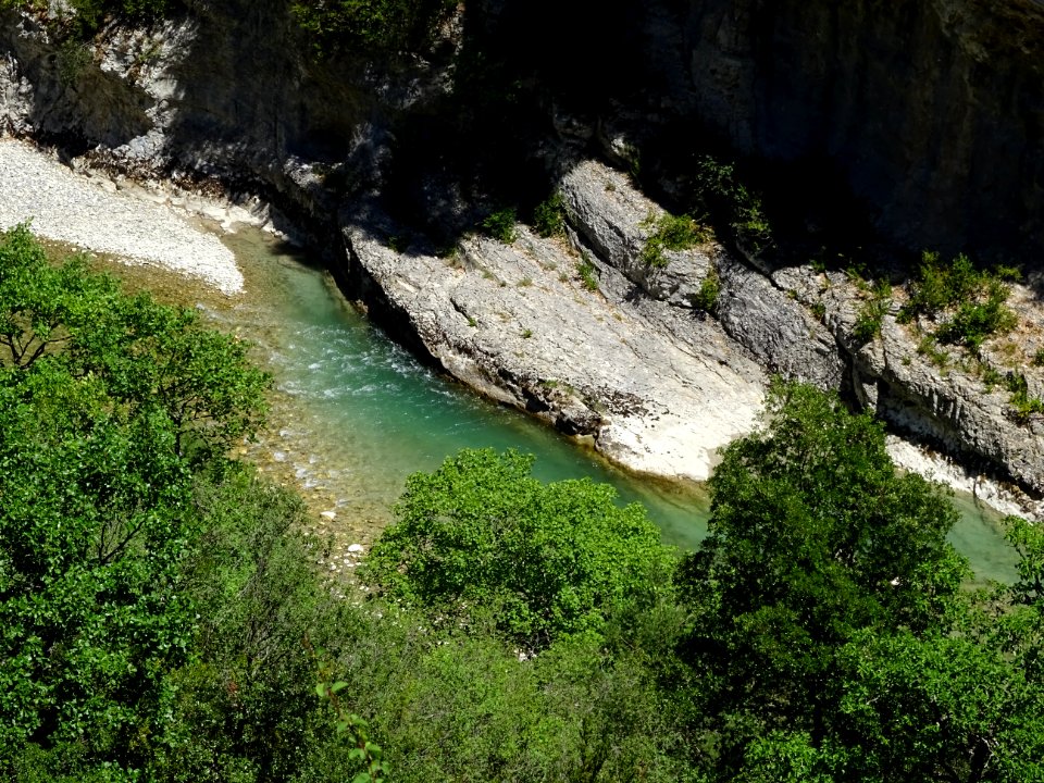 Depuis le sentier Martel, les eaux turquoises du Verdon 
