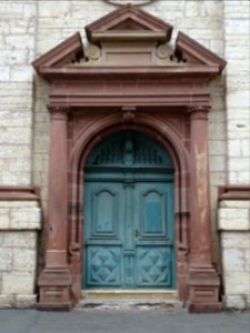 Détail de la porte, Temple Saint-Martin, Montbéliard, Doub… 