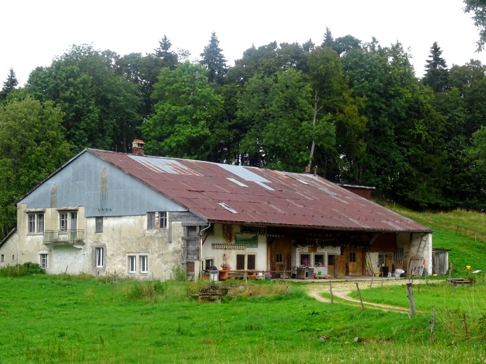 Vieille ferme suisse dans la montée au col du Mollendruz. … 
