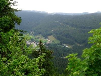 Vue sur la vallée de Mijoux, Ain 