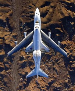 Aircraft boeing 747 mounted