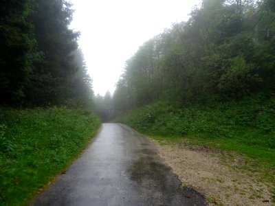 Après le Col de l'Aiguillon, début de la descente, assez r… 