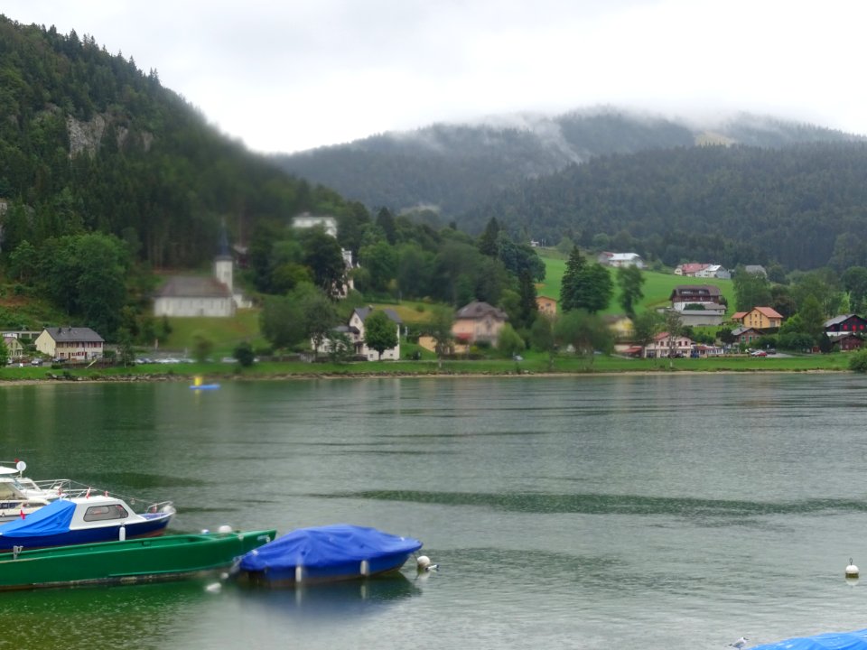 Lac de Joux, embarcations, temple, maisons et hôtels, Le P… 