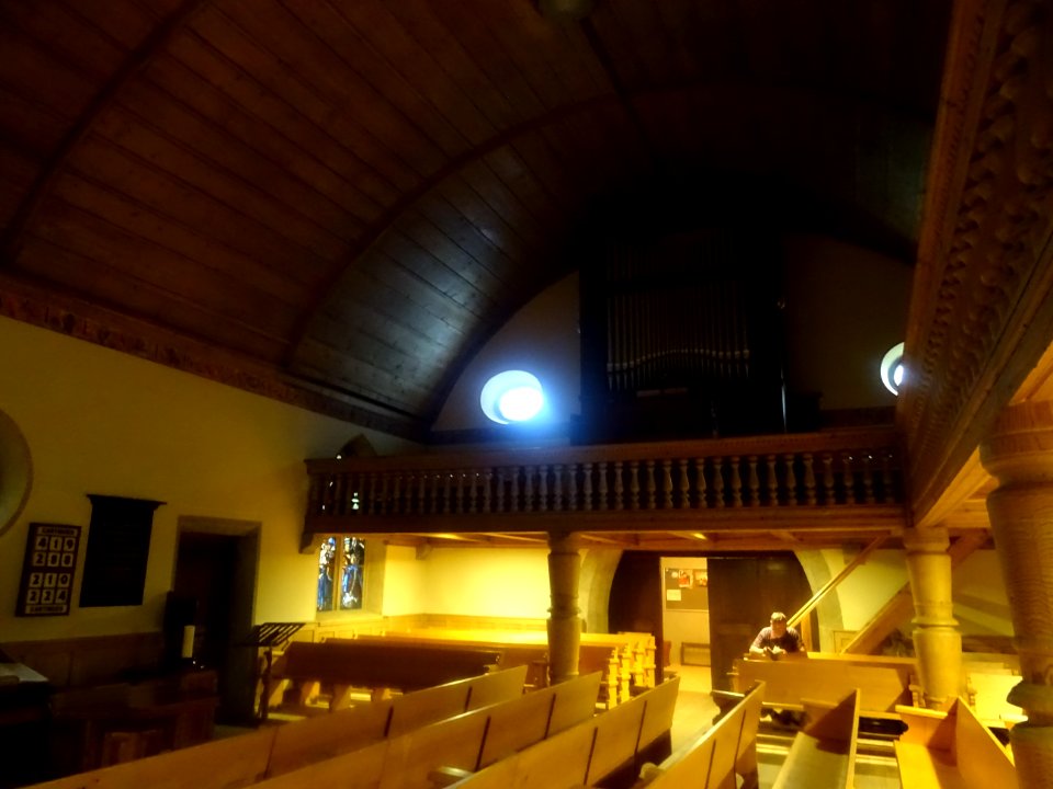Intérieur du temple de La Brévine, Canton de Neufchâtel, S… 