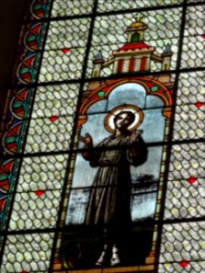 Détail d'un vitrail, La basilique Saint-Andoche, Saulieu, … 