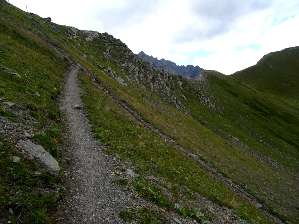 Sentier qui monte fort au Pas de l'Ane 