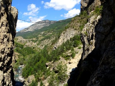 La grande passerelle au-dessus des gorges de la Durance 