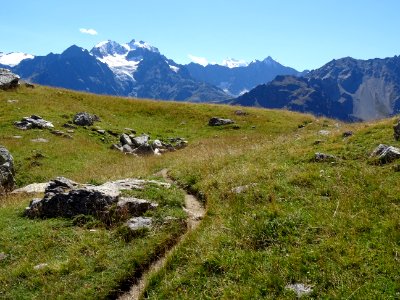 En descendant de l'Aiguillette du Lauzet, Montagne des Agn… 