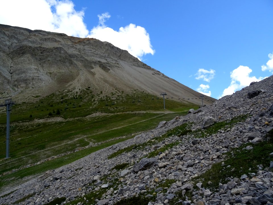 Sous le Col de l'Eychauda, télésiège du Col de l'Eychauda 