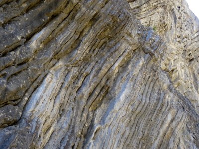 Plissements dans la roche 