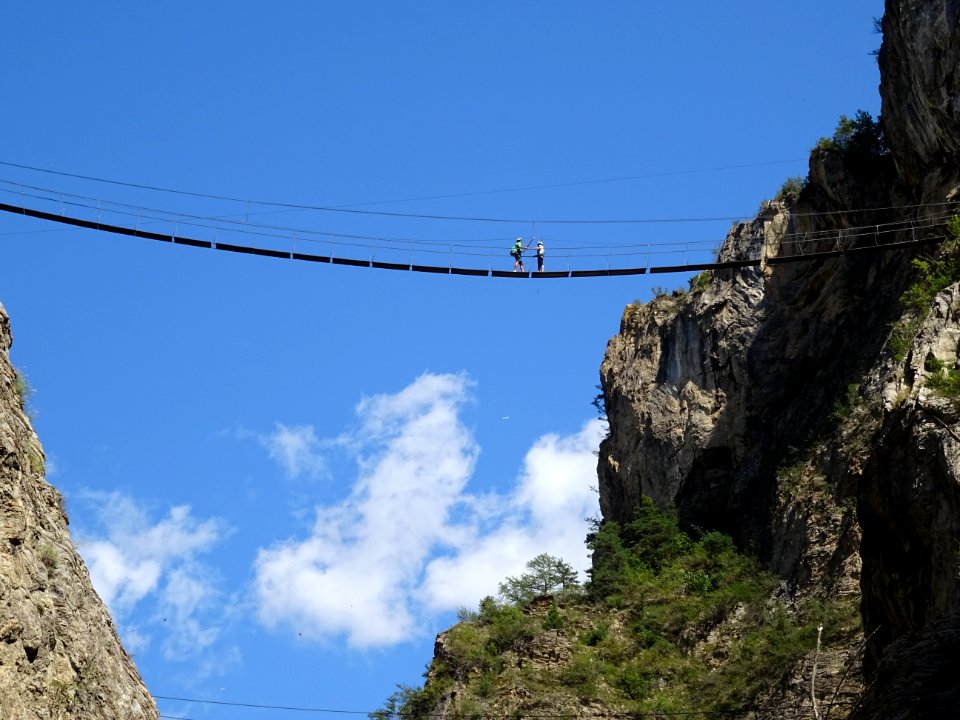 La grande passerelle au-dessus des gorges de la Durance 