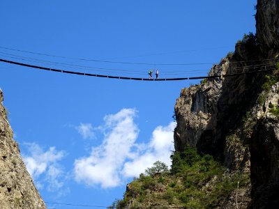 La grande passerelle au-dessus des gorges de la Durance 