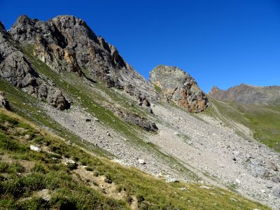 En descendant de l'Aiguillette du Lauzet 