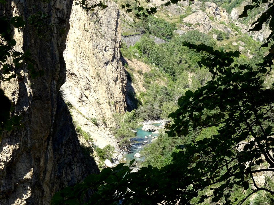 La Durance à travers le feuillage 