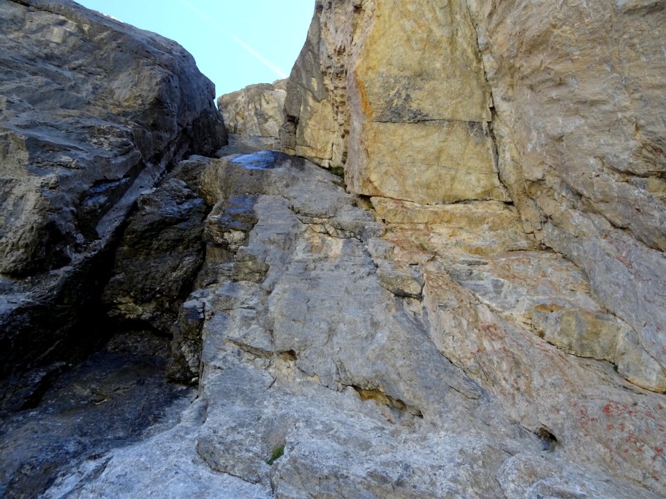 Passage rocheux sans barreau 