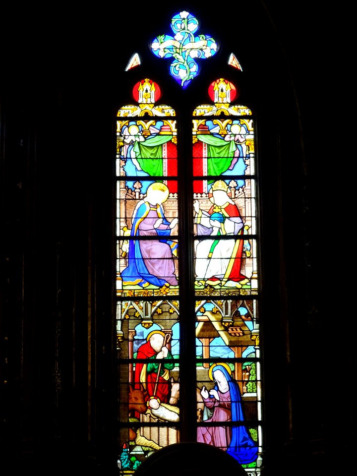 Vitrail, cathédrale Saint-Lazare, Autun, Saône-et-Loire 
