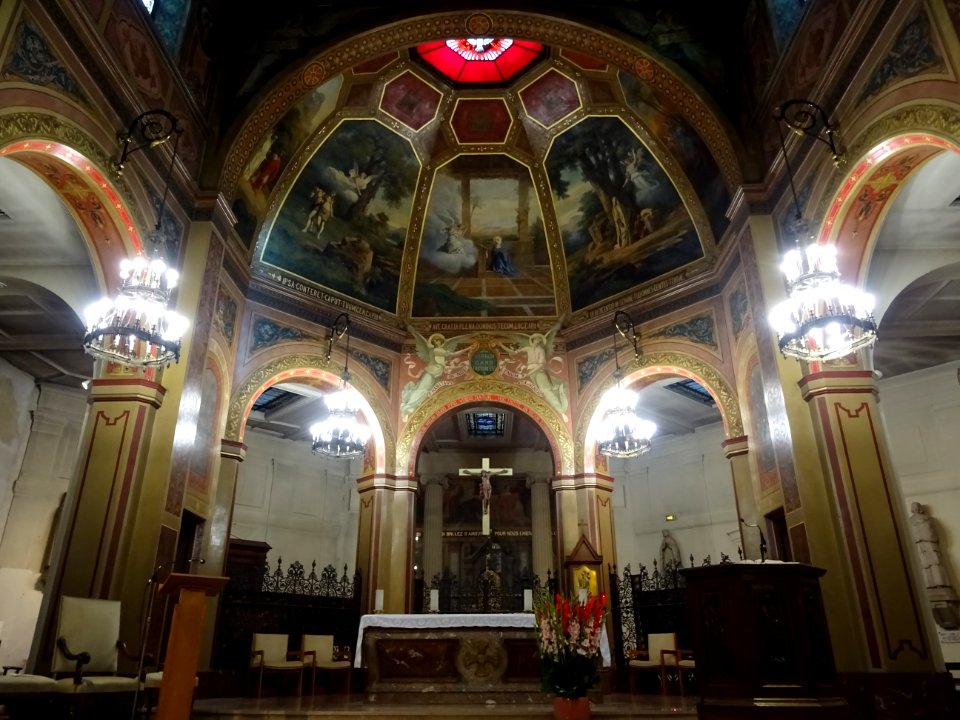 Fresques du choeur, église Notre-Dame-de-Grâce-de-Passy, a… 