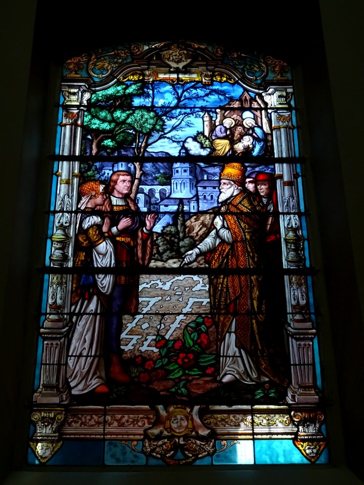 Vitrail, église Notre-Dame-de-l'Assomption-de-Passy, 90 ru… 