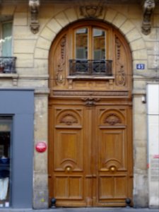 Porte d'immeuble au 42 rue d'Auteuil, 16e arr., Paris 