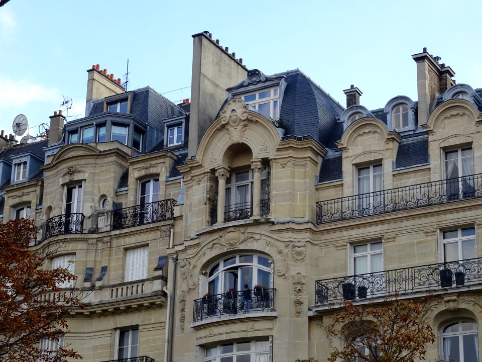 Détail d'un immeuble avenue Henri Martin, 16e arr., Paris 