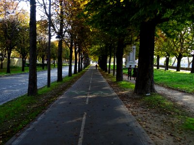 Piste cyclable, Jardin d'Erevan, Cours Albert 1er, 8e arr.… 