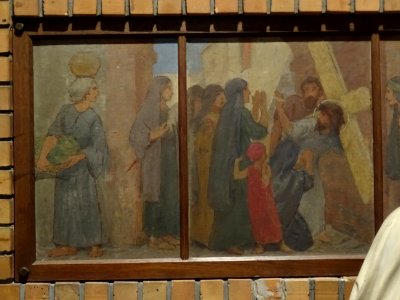Peinture sur bois, chapelle Sainte Bernadette, 16e arr., P… 