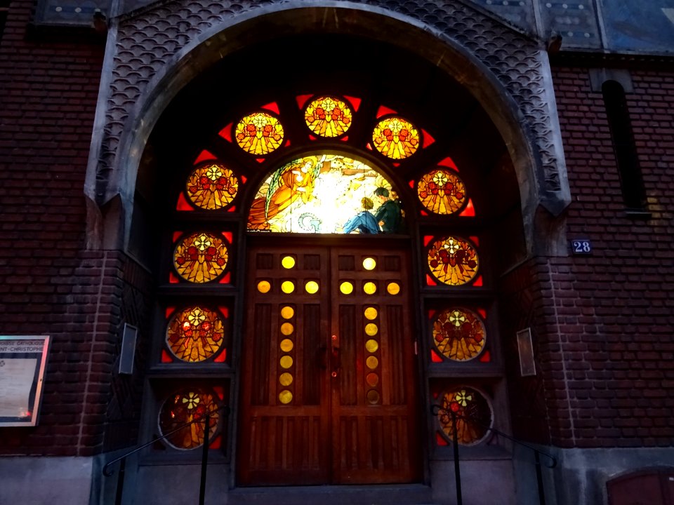 Porte de l'église Saint-Christophe-de-Javel, rue de la Con… 