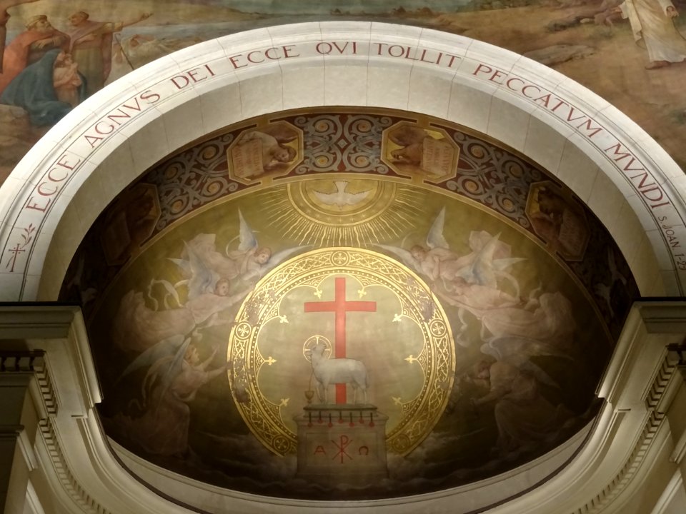 Détail du plafond de l'église Saint-Jean-Baptiste de Grene… 
