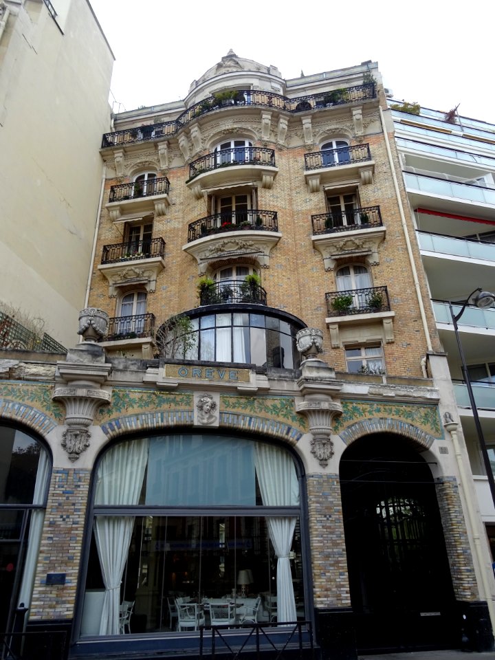 Immeuble Art nouveau, 25 rue de la Pompe (Lecourtois, 1910… 