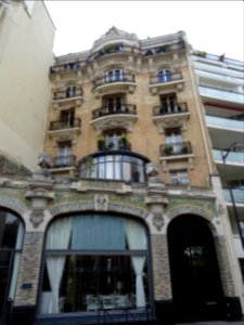 Immeuble Art nouveau, 25 rue de la Pompe (Lecourtois, 1910… 