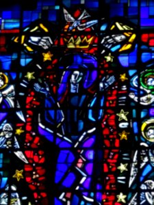 Détail d'un vitrail, Chapelle Sainte Bernadette, 16e arr.,… photo