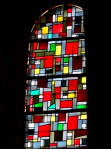 Vitrail moderne, église Sainte-Jeanne-de-Chantal, 16e arr.… 