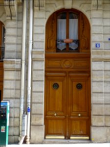 Porte d'immeuble, 6 rue Pierre Guérin, 16e arr., Paris 