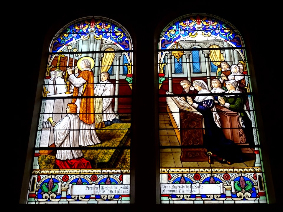 Vitraux de l'église Saint Jean-Baptiste de la Salle, 15e a… 