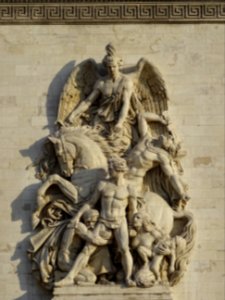 Haut-relief La Résistance de 1814 par Antoine Étex. Arc … 