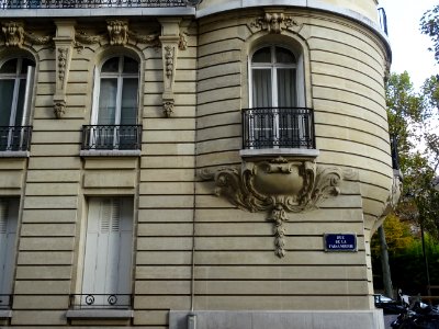 Détail de la façade, rue de la Faisanderie, 16e arr., Pari… 