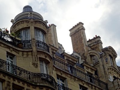 Détail d'un immeuble de l'avenue Mozart, 16e arr., Paris 