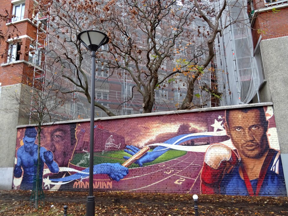 Fresque murale sportive, 36 rue André Brechet, 17e arr., P… 
