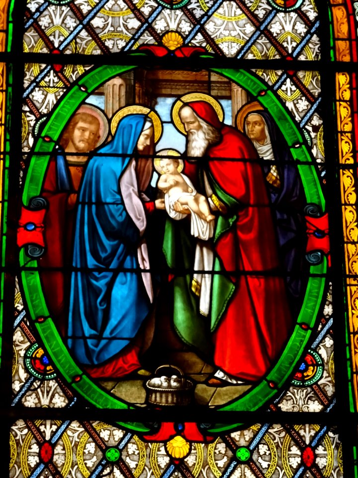Vitrail, église Sainte-Marie des Batignolles, Place du Doc… 