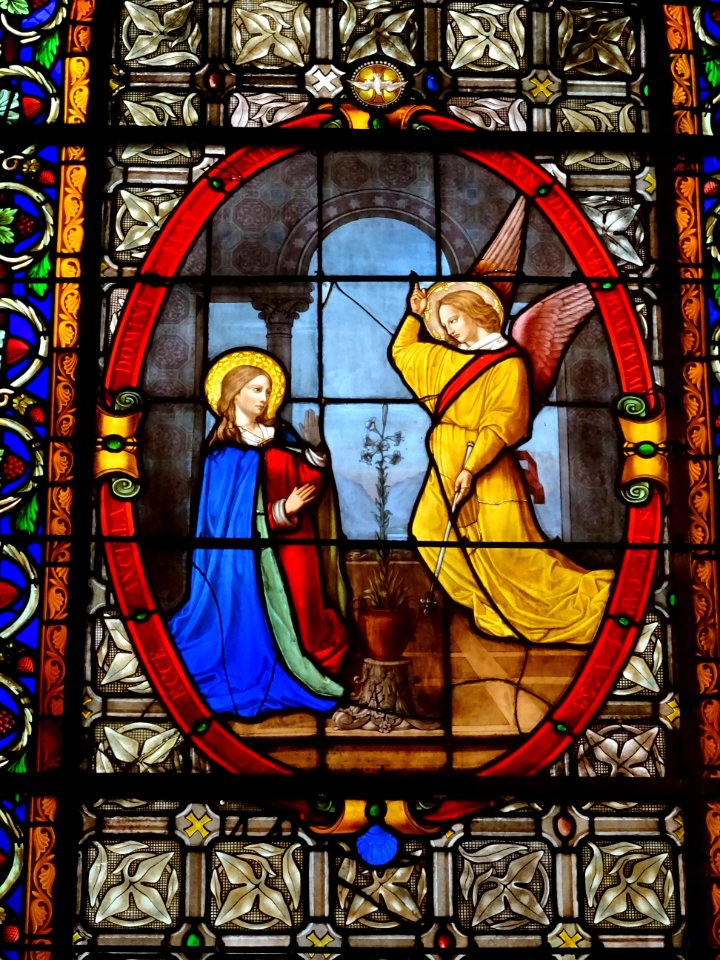 Vitrail, église Sainte-Marie des Batignolles, Place du Doc… 