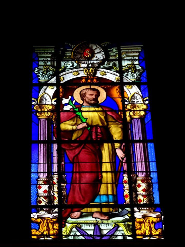 Vitrail, église Sainte-Marie des Batignolles, Place du Doc… 
