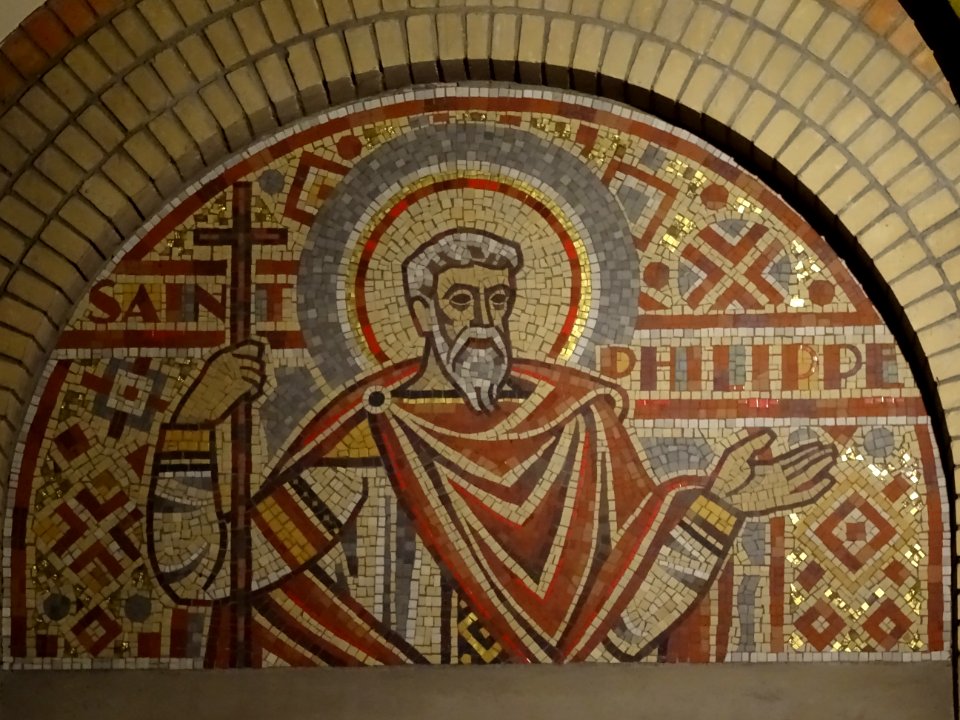 Mosaïque Saint Philippe, de l'église Saint-Léon, place d… 