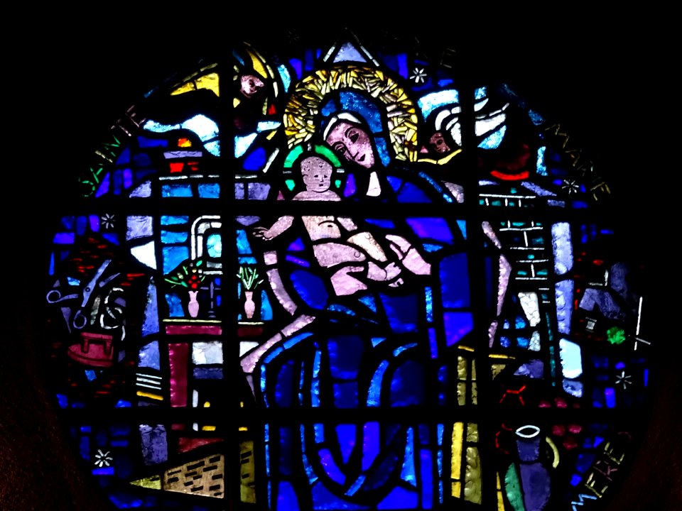 Vitrail, église Sainte-Thérèse de l'enfant Jésus, 62 rue d… 