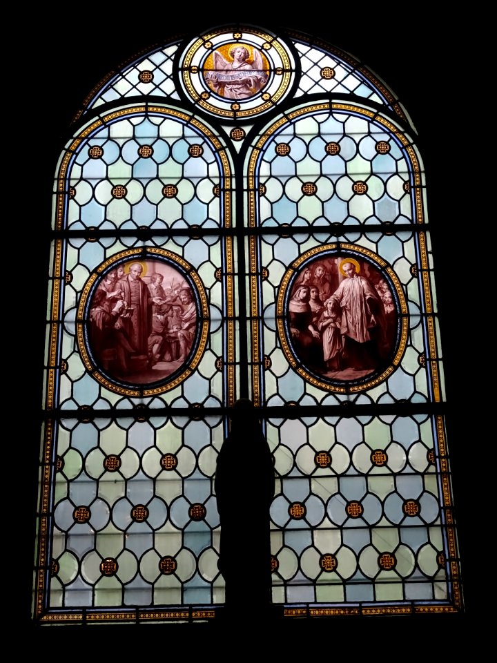 Vitrail, chapelle Saint-Vincent-de-Paul, 95 rue de Sèvres,… 