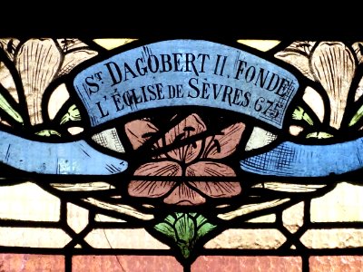 Saint Dagobert II fonde l'église de Sèvres. 675 . Détail d… 